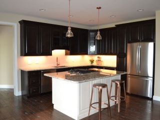 Kitchen with copper finishes